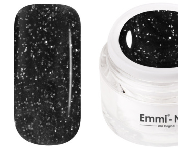 70252  Emmi-Nail Color Gel Black Glitter 5ml -F101-