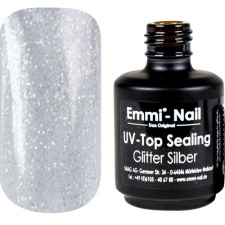 16559 Emmi-Nail UV/LED top pečatné trblietky *strieborné* 14ml