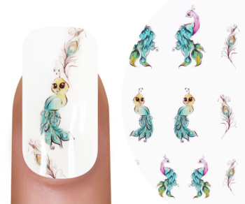 80132 Emmi-Nail Water Tattoo Peacock