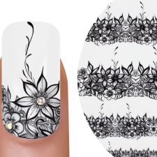 80341 Emmi-Nail Water Tattoo Čierne kvety 1