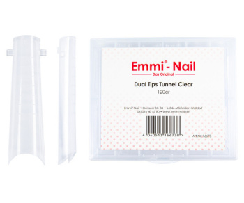 16673 Emmi Nail Dual Tips Tunnel Clear 120s